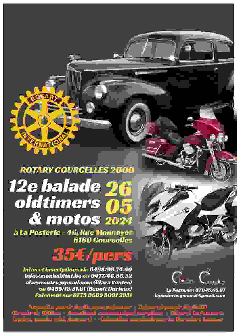 12ème Balade Oldtimers et Motos Rotary Courcelles 2000