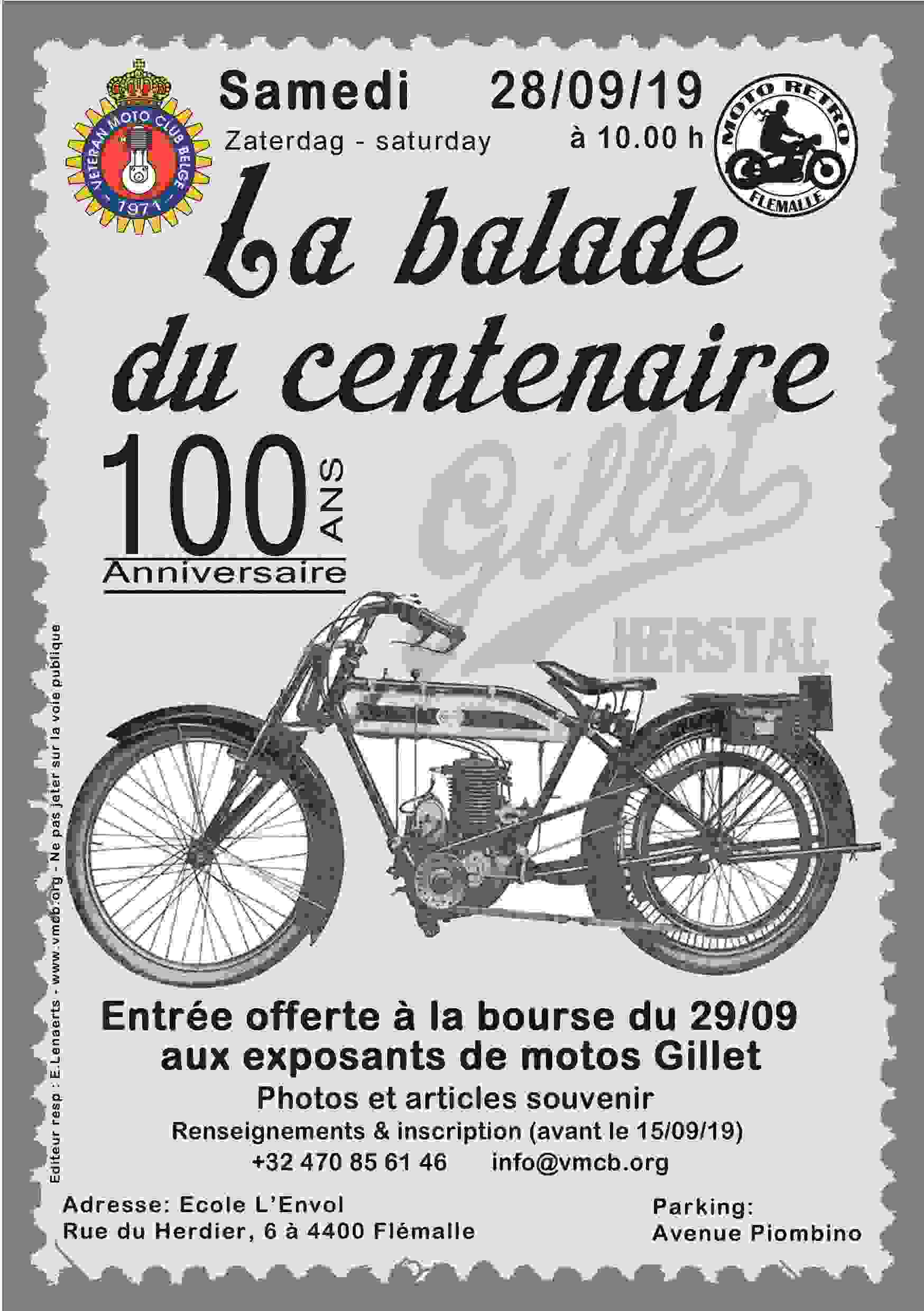 Balade 100 ans de Moto Gillet Herstal