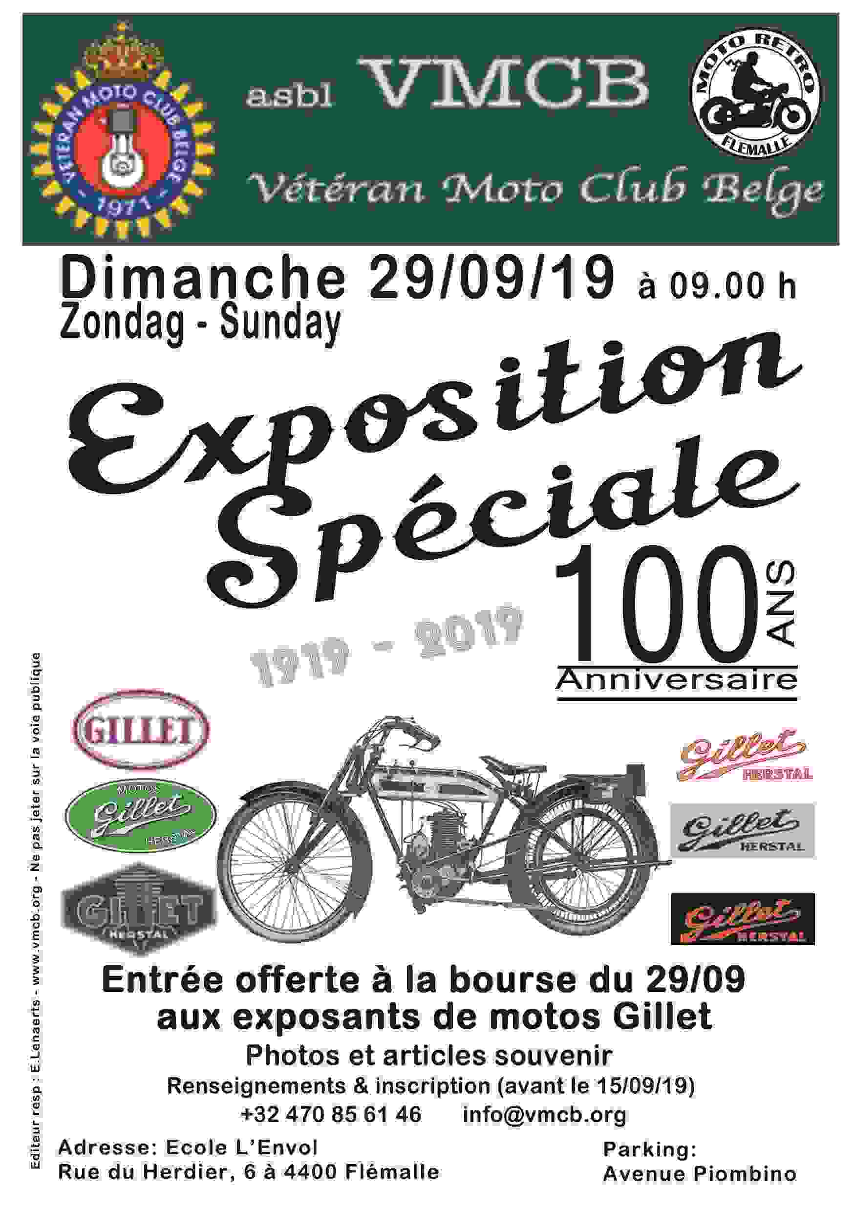 Exposition "Les  100 ans de Moto Gillet Herstal"