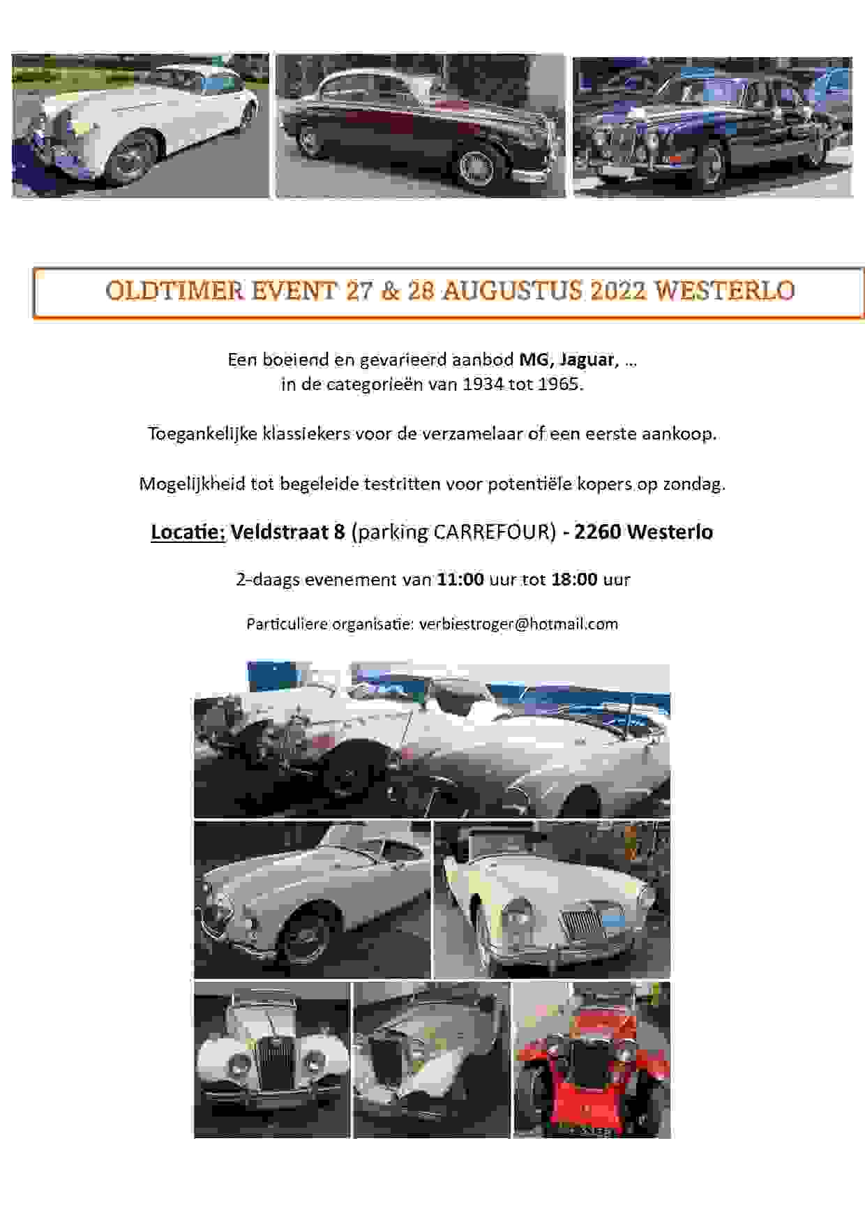 OLDTIMER EVENT 27 & 28 AUGUSTUS 2022 WESTERLO